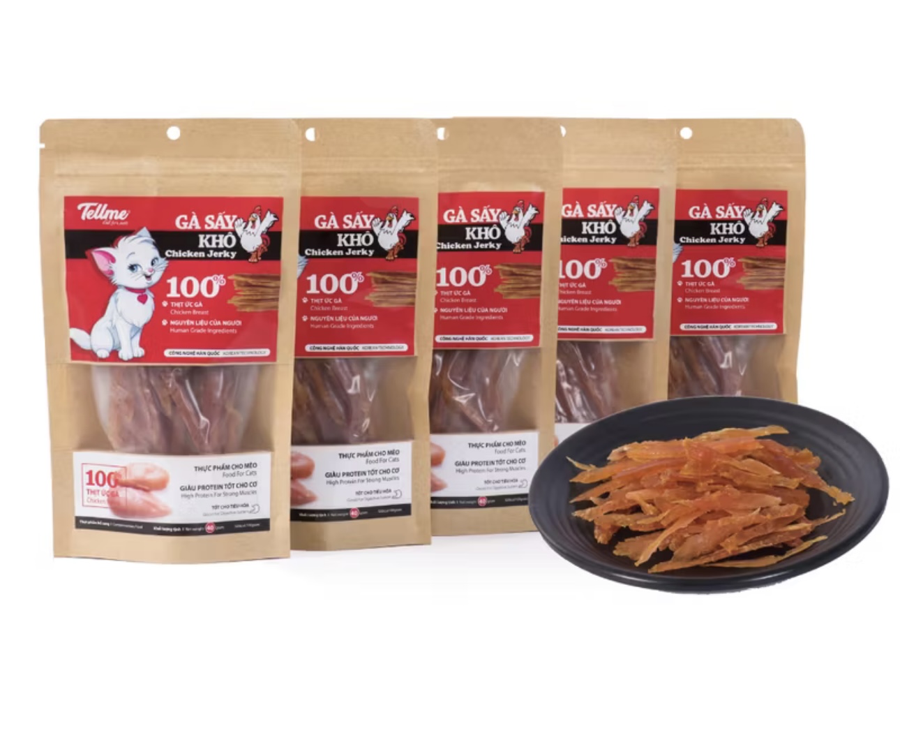 Bánh ăn vặt tellme gà sấy khô