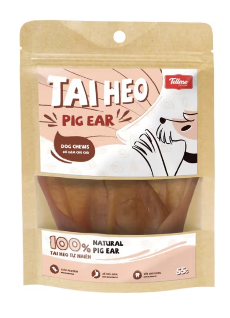 Bánh ăn vặt tellme tai heo tự nhiên