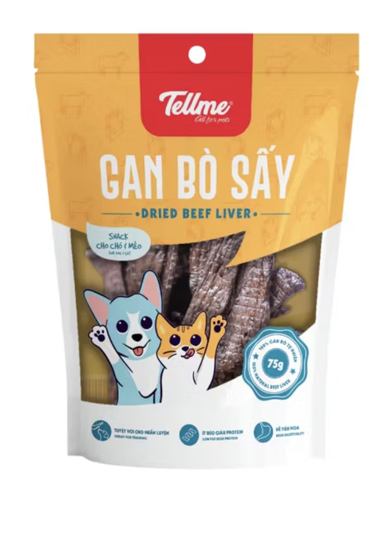 Bánh ăn vặt tellme gan bò sấy